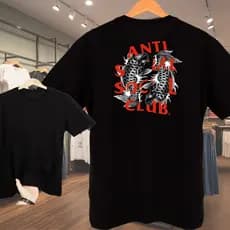 Camisa Camiseta Masculina Anti Social 2 Basica Blusa Streetwear 100% algodão