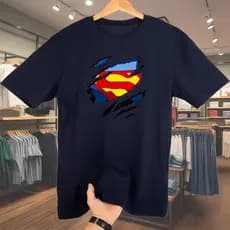 Camisa basica Superman camisa oversized camiseta masculina streetwear algodão Blusa de algodao unissex