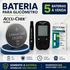 Cartela 5 Bateria Para Aparelho Glicose On Call Plus vc