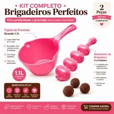 Modelador de Brigadeiro + Tigela Medidora 1,1L Confeitaria