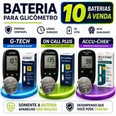 Kit 10 Baterias Botão Cr2032 3v Para Aparelhos de Glicose