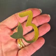 20 Aplique calda de sereia 5cm, Lamicote, Idade ou nome Aplique sereia, decoração sereia, Aplique 3d personalizado
