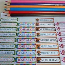 Kit 75 Etiquetas Escolares Personalizadas Ideal para Material Escolar - à Prova D´água