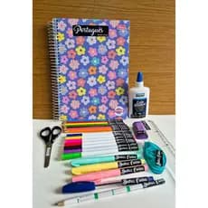 Kit Combo 44 Etiquetas Escolares Adesivas Personalizadas - Vinil - Resistente à água.