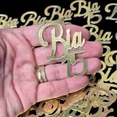 Kit 30 aplique com nome feitos em lamicote Dourado/Prata Nome em Aplique. Aplique com nome composto.