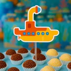 64 Tags Para Doces Base Fixa Fundo do Mar SUBMARINO