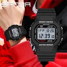 SANDA Masculino Moda Top Marca G Estilo Relógio Digital Homens À Prova D'água Ms Relógios Esportivos Menino Menina Eletr