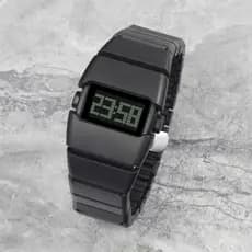 Relógio Masculino De Luxo Superior LED Esporte Digital Prata Preto Plástico Eletrônico Reloj Hombre 2025