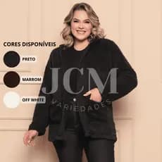 Casaco Teddy Plus Size Pelo de Carneiro Ted