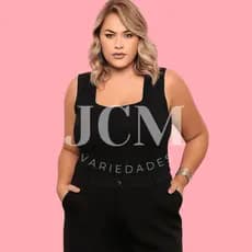 Body Feminino Plus Size Decote Quadrado Bori Com Forro Sem Bojo