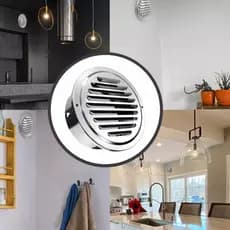 Grade Grelha De Ventilação Redonda Em Inox Com Tela 100mm