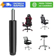 Pistão Gás Coluna Universal Cadeira Reforçada Classe 4 200kg Cadeira Gamer Escritorio giratoria