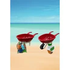 Carriola Infantil Kids Com Pá Rastelo e Balde Para Praia Verão Crianças