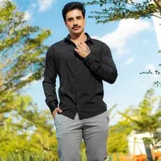 Camisa Masculina Slim Fit Manga Longa Elastano N茫o Amassa B谩sico Passa F谩cil
