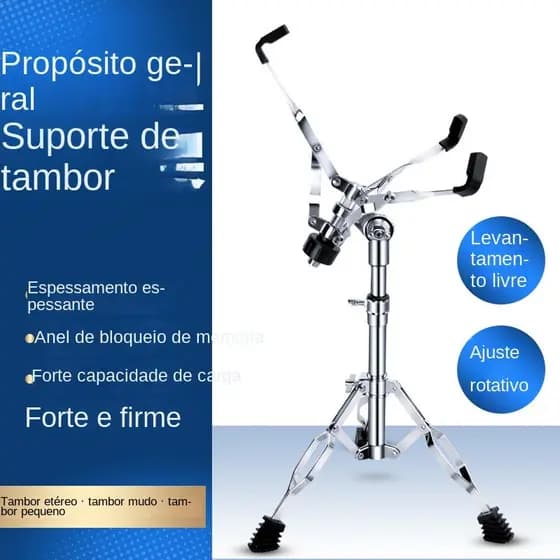Estante De Caixa Para Bateria Acústica Pedestal Tripé Apoio、Suporte para pad de bateria vazio