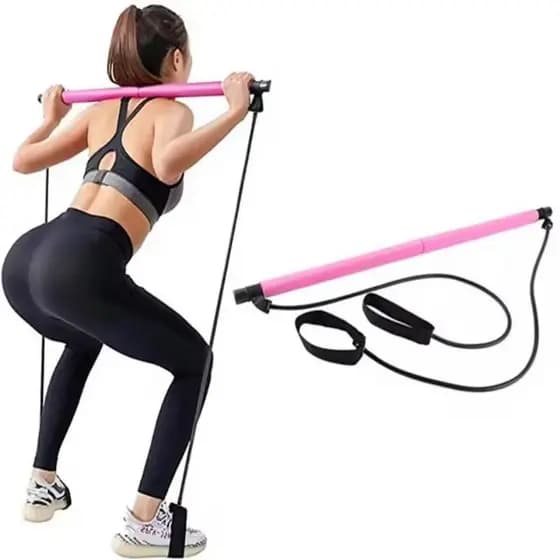 Barra Pilates Elastico Bastão Exercicios Aparelho Academia