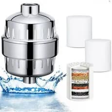 Conjunto de filtro de chuveiro de 15 camadas, purificador de água para banheira, purificador de chuveiro