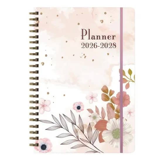 Planner Anual 2026-2028 Com 128 Paginas Agenda Planejamento Capa Dura Planner Pessoal Semanal e Mensal