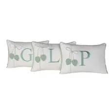 Almofada Decorativa Personalizada Bordada com Inicial do Nome Verde