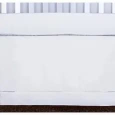Saia de Berço Americano 100% Algodão Ponto Palito Reta Branco