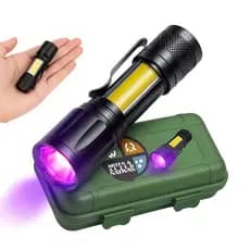 Mini Lanterna Tática Com Led E Zoom Recarregável Usb