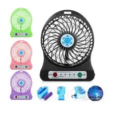 Mini Ventilador De Mesa portátil Vento Forte Sem Fio Com Bateria Recarregável