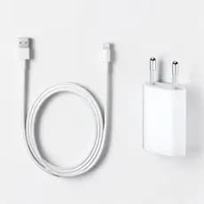 Carregador IPhone Completo Lightning Adaptador De Energia Fonte Cabo USB  - 1M Para Iphone