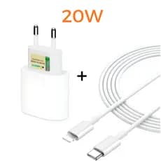 Carregador Turbo 20W - Fonte Tomada Tipo C Turbo X Cabo Lightning para iPhone