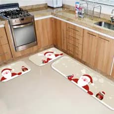 Kit Tapete de Natal para Cozinha 3 peças Christmas - PROMOÇÃO - Direto de Fábrica - Envio Imediato!!