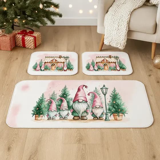 Kit Tapete Natal para Cozinha 3 Peças – Christmas Premium, Direto de Fábrica