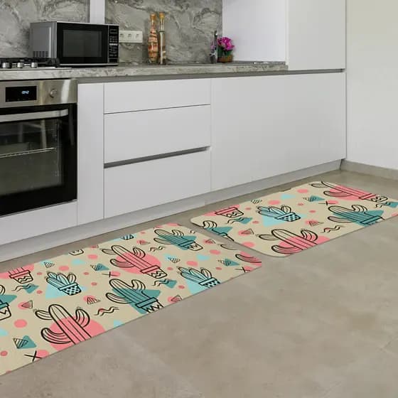 Tapete Cozinha Jogo 2 pçs Moderno - Trilho/Passadeira + tapete-Direto de Fábrica-Melhor Preço Shopee