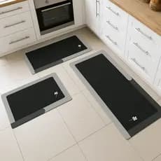 Jogo de Tapetes para Cozinha 3 Peças Estampado, Lavável e Antiderrapante – Acabamento Premium