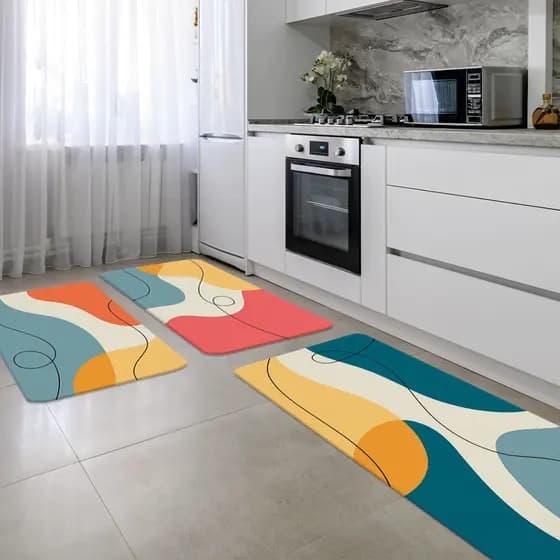 Tapete Cozinha Jogo 3 peças Moderno - Direto de Fábrica-Melhor Preço Shopee