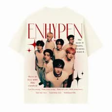 Camiseta Enhypen Boy Group Kpop Idols Blusa Unissex 100% Algodão