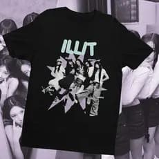 Camiseta ILLIT Grupo Kpop Wonhee Minju Iroha 100% Algodão