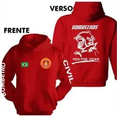 blusa moletom bombeiro