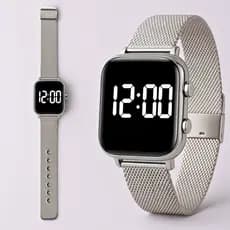 Relógio Digital Feminino Digital e Pulseira de Liga Elegante Perfeito Para Aniversários E Festivais