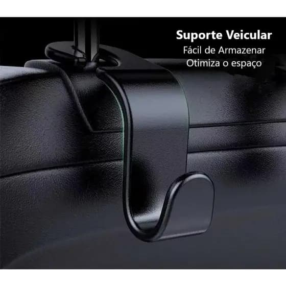 Kit 2 / 4 Peças Suporte Veicular Automotivo Encosto De Banco Traseiro Celular Gancho Pendurar Bolsa/sacola do Carro XD04