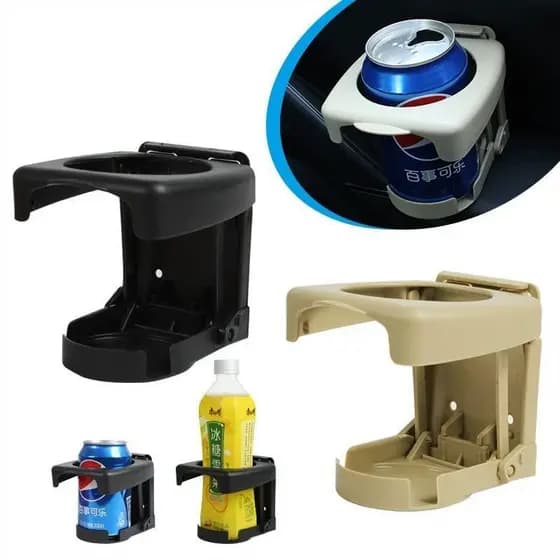 Porta Copos Automotivo Retrátil Dobrável Ajustável Suporte De Uso Múltiplo Garrafas Latas Mamadeira Carro