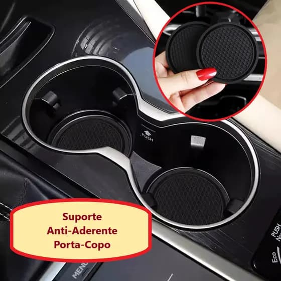 Kit de 2 Bases Para Copo Porta-Copos  De Carro De Borracha Macia lulu