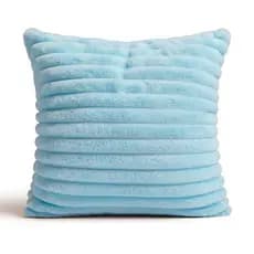 Capa de Almofada Decorativas Para Sofá, Cama de Pelúcia Soft Wave Azul Bebê 45x45  - Vaipramix