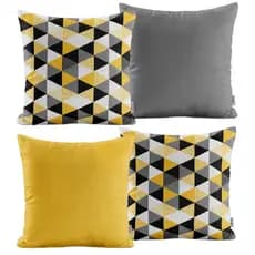 Kit 4 Capas de Almofadas Para Sofá Veludo Suede Decorativas Cama Quarto Sala Luxo 40x40 - VaiPraMix