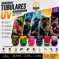 Bandana Tubular Ciclismo Pedal Moto Pesca Proteção Masculina e Feminina