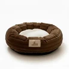 Cama Para Cachorro e Gato Pequeno Ninho Nuvem Caminha Pet Luxo Confortável 50cm Mocha - Vaipramix