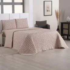 Cobre Leito Solteiro Casal Queen King 02 e 03 Pçs Malha 100% Algodão Poa