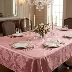 Toalha de Mesa Jacquard+ 4 6 8 Cadeiras Envio Imediato Tecido Premium