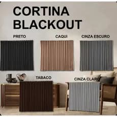Cortina Blackout+ 100% Tecido para Sala Quarto Tecido Premium Veda Luz Blecaute Envio Imediato
