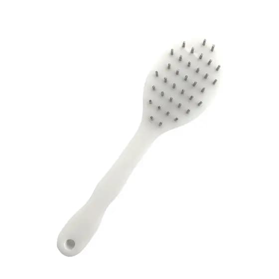 Descamador De Peixes Tirar Escama 35 Pinos 26cm Polietileno Branco Manual