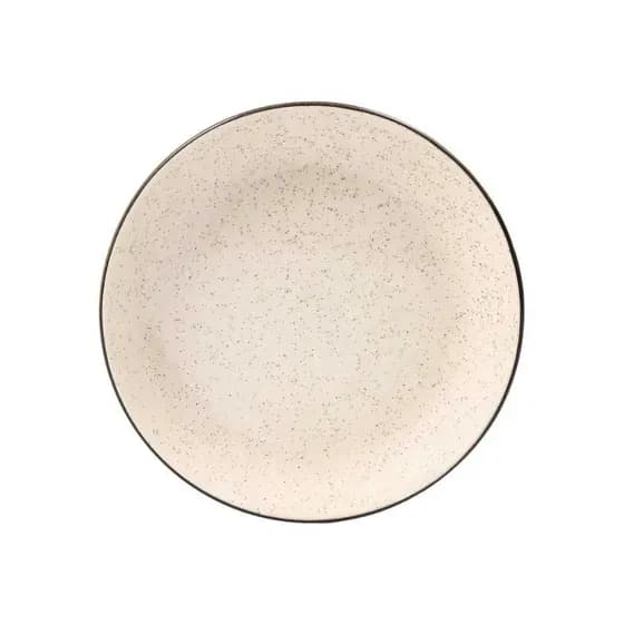 Kit 2 Prato Fundo Delicado Cerâmica Flat Duna Casa Cozinha Decorar Almoço Gourmet Padaria Restaurante