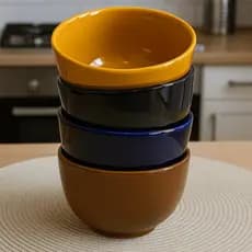 Tigela Japonesa Colorida de Porcelana 300ml Para Sopa Caldos Misso Cumbuca Bowl Azul Marrom preta Laranja